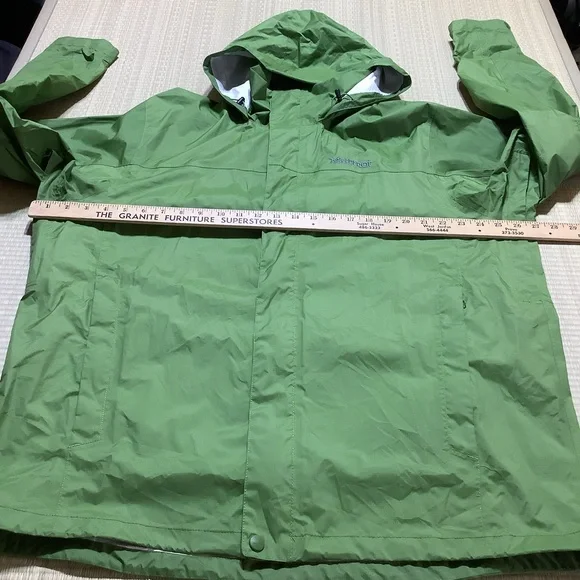 Marmot Men’s Precip Green Jacket Hooded Windbreaker Size XL Style #H41200 - Picture 3 of 14